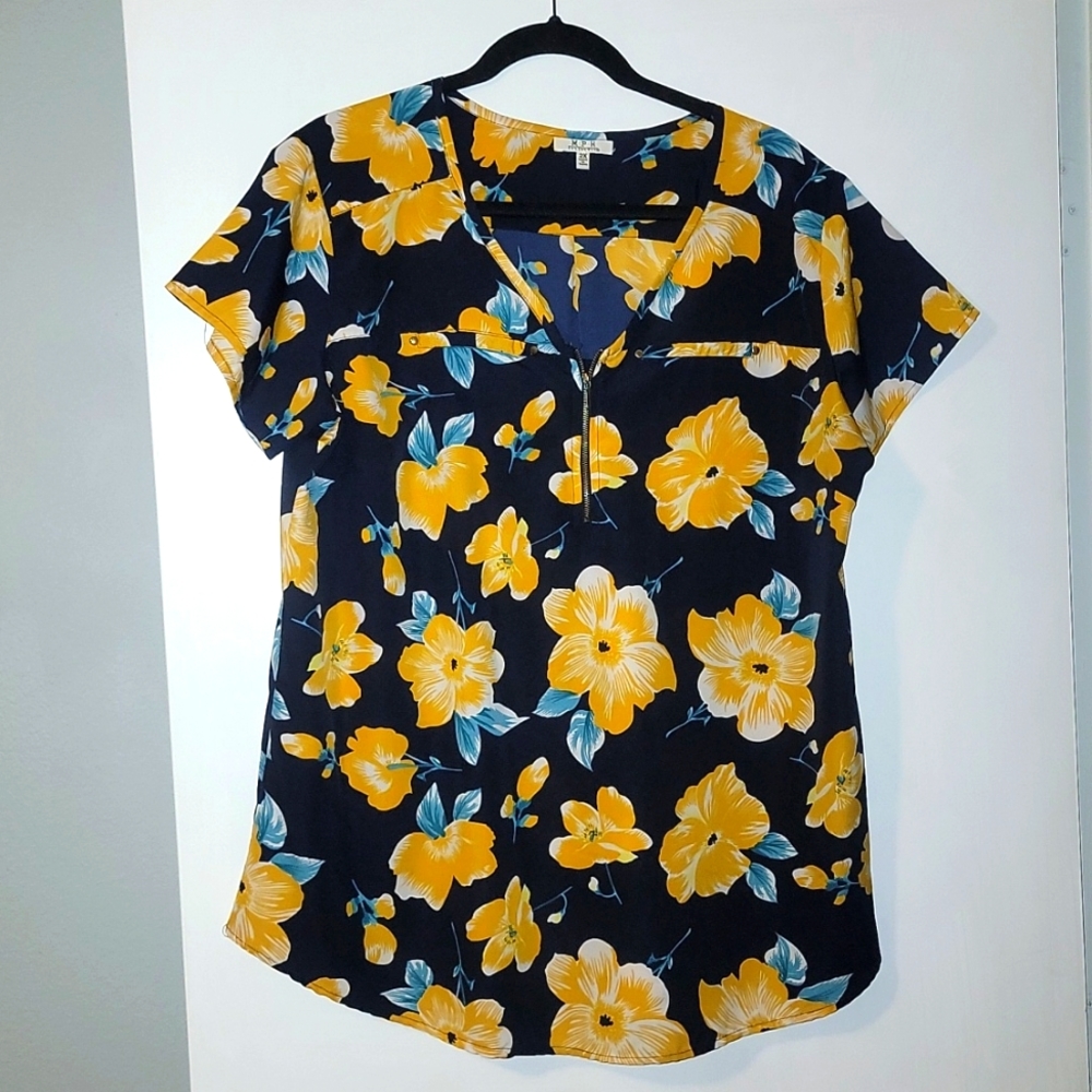 Floral shirt, never worn 2X
